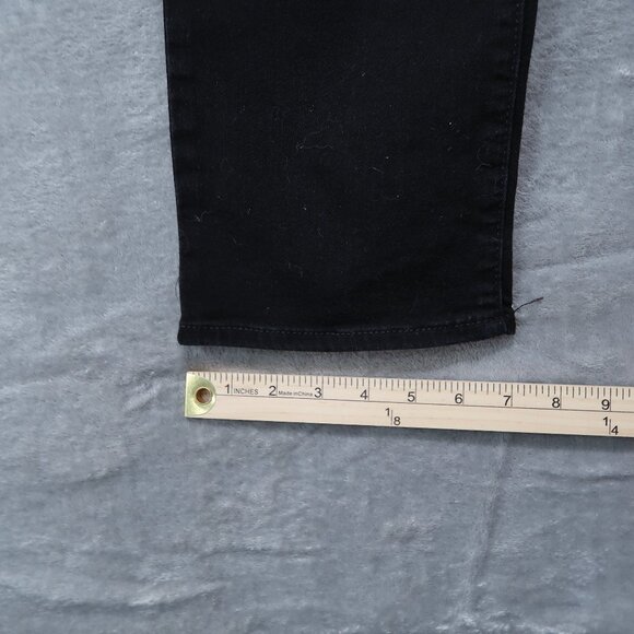 Gap Jeans Womens 32x30 Black 1969 Straight Medium Rise Dark Wash Stretch Goth - Picture 10 of 14